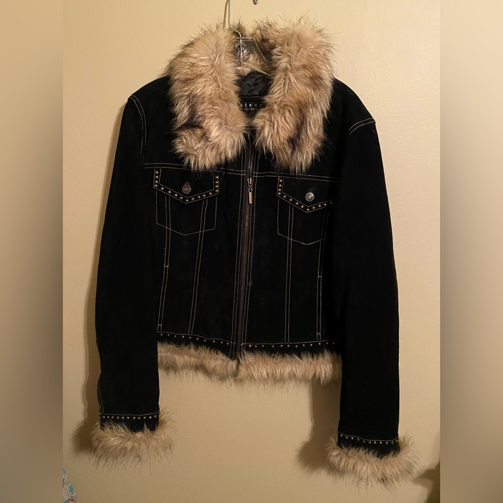 Giacca Black Suede Jacket Size L